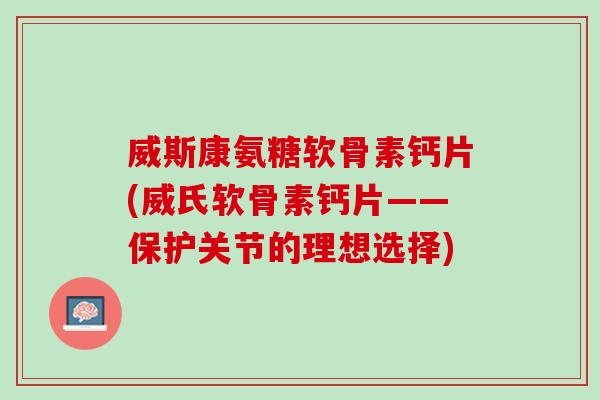 威斯康氨糖软骨素钙片(威氏软骨素钙片——保护关节的理想选择)