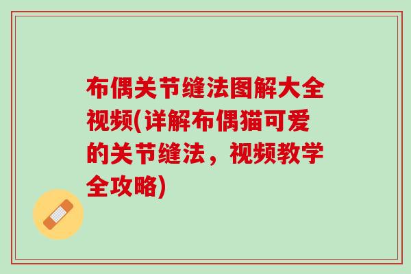 布偶关节缝法图解大全视频(详解布偶猫可爱的关节缝法，视频教学全攻略)