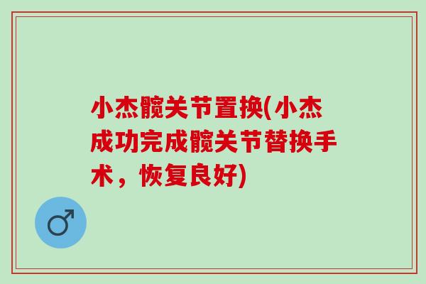 小杰髋关节置换(小杰成功完成髋关节替换手术，恢复良好)