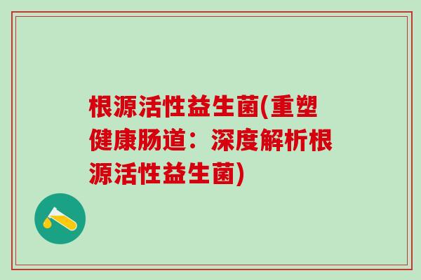 根源活性益生菌(重塑健康肠道：深度解析根源活性益生菌)