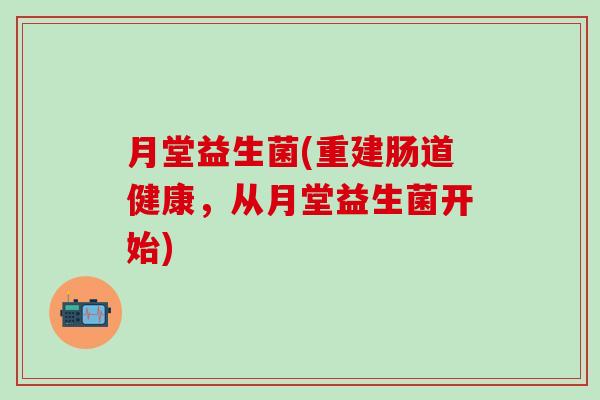 月堂益生菌(重建肠道健康，从月堂益生菌开始)