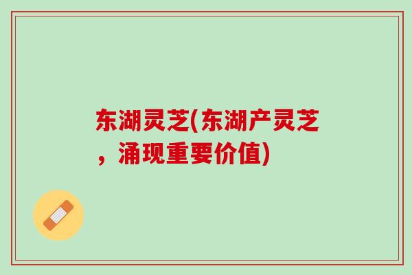 东湖灵芝(东湖产灵芝，涌现重要价值)
