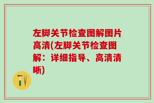 左脚关节检查图解图片高清(左脚关节检查图解：详细指导、高清清晰)