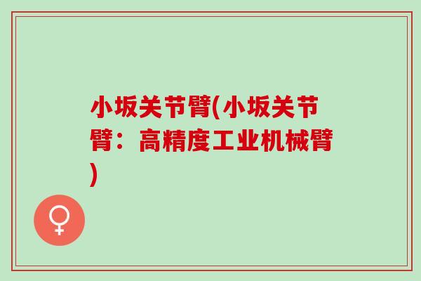 小坂关节臂(小坂关节臂：高精度工业机械臂)