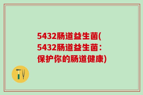 5432肠道益生菌(5432肠道益生菌：保护你的肠道健康)
