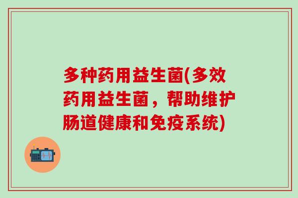多种药用益生菌(多效药用益生菌，帮助维护肠道健康和免疫系统)