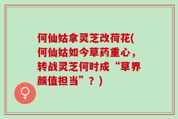 何仙姑拿灵芝改荷花(何仙姑如今草药重心，转战灵芝何时成“草界颜值担当”？)