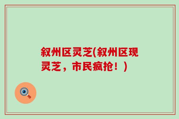 叙州区灵芝(叙州区现灵芝，市民疯抢！)