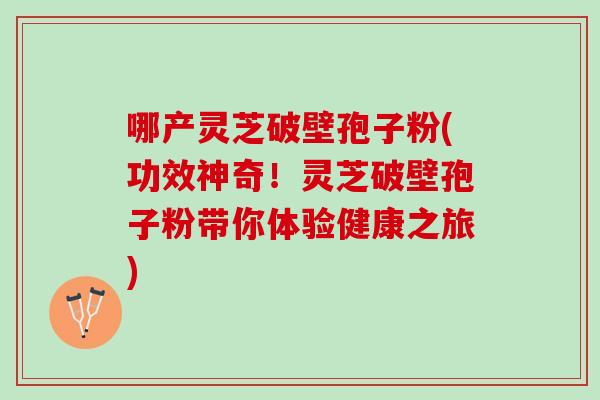 哪产灵芝破壁孢子粉(功效神奇！灵芝破壁孢子粉带你体验健康之旅)
