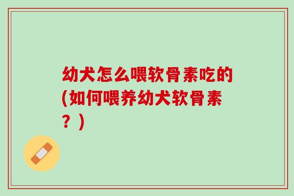 幼犬怎么喂软骨素吃的(如何喂养幼犬软骨素？)
