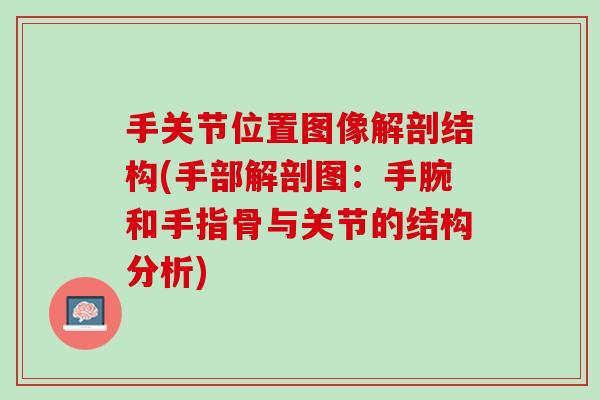 手关节位置图像解剖结构(手部解剖图：手腕和手指骨与关节的结构分析)