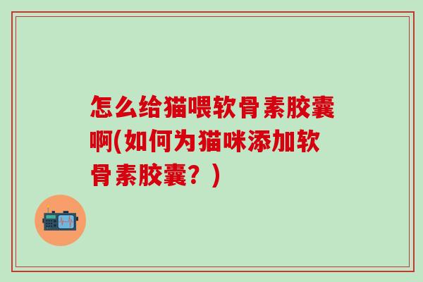 怎么给猫喂软骨素胶囊啊(如何为猫咪添加软骨素胶囊？)