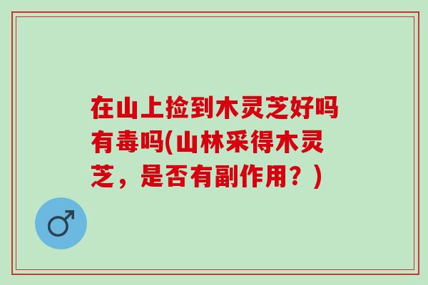在山上捡到木灵芝好吗有毒吗(山林采得木灵芝，是否有副作用？)