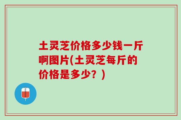 土灵芝价格多少钱一斤啊图片(土灵芝每斤的价格是多少？)
