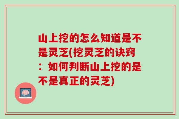 山上挖的怎么知道是不是灵芝(挖灵芝的诀窍：如何判断山上挖的是不是真正的灵芝)