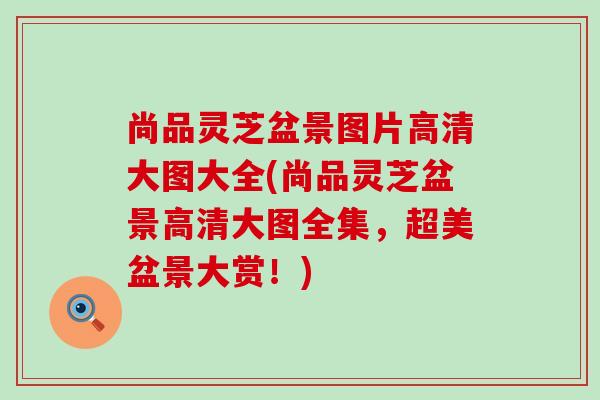 尚品灵芝盆景图片高清大图大全(尚品灵芝盆景高清大图全集，超美盆景大赏！)