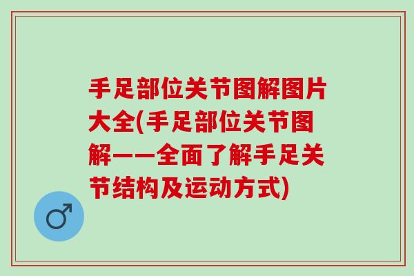 手足部位关节图解图片大全(手足部位关节图解——全面了解手足关节结构及运动方式)
