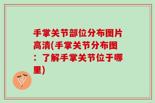 手掌关节部位分布图片高清(手掌关节分布图：了解手掌关节位于哪里)