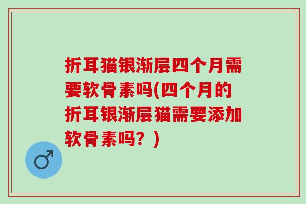折耳猫银渐层四个月需要软骨素吗(四个月的折耳银渐层猫需要添加软骨素吗？)