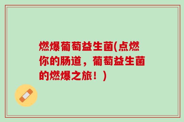 燃爆葡萄益生菌(点燃你的肠道，葡萄益生菌的燃爆之旅！)
