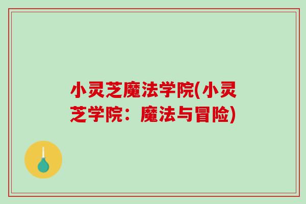 小灵芝魔法学院(小灵芝学院：魔法与冒险)