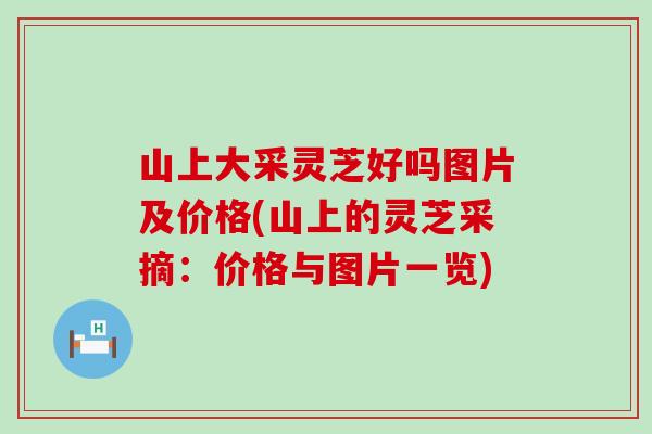 山上大采灵芝好吗图片及价格(山上的灵芝采摘：价格与图片一览)