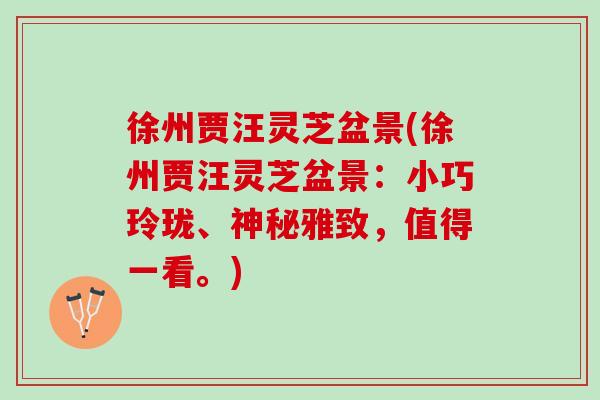 徐州贾汪灵芝盆景(徐州贾汪灵芝盆景：小巧玲珑、神秘雅致，值得一看。)