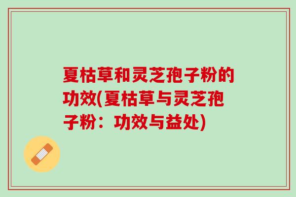 夏枯草和灵芝孢子粉的功效(夏枯草与灵芝孢子粉：功效与益处)
