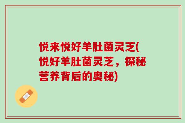 悦来悦好羊肚菌灵芝(悦好羊肚菌灵芝，探秘营养背后的奥秘)