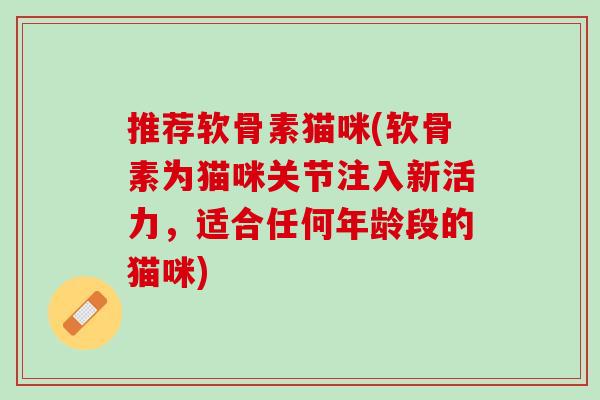 推荐软骨素猫咪(软骨素为猫咪关节注入新活力,适合任何年龄段的猫咪) 推荐软骨素猫咪(软骨素为猫咪关节注入新活力,适合任何年龄段的猫咪)