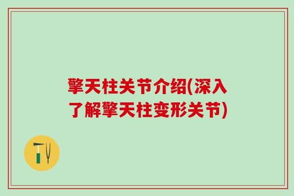 擎天柱关节介绍(深入了解擎天柱变形关节) 擎天柱关节介绍(深入了解擎天柱变形关节)
