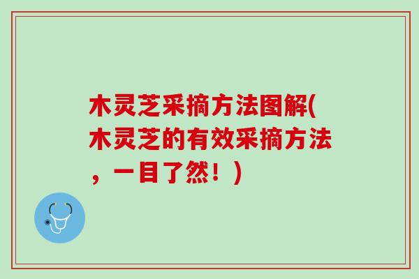 木灵芝采摘方法图解(木灵芝的有效采摘方法，一目了然！)