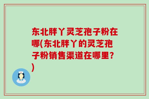 东北胖丫灵芝孢子粉在哪(东北胖丫的灵芝孢子粉销售渠道在哪里?) 东北胖丫灵芝孢子粉在哪(东北胖丫的灵芝孢子粉销售渠道在哪里?)