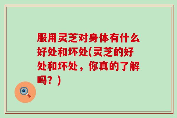 服用灵芝对身体有什么好处和坏处(灵芝的好处和坏处，你真的了解吗？)