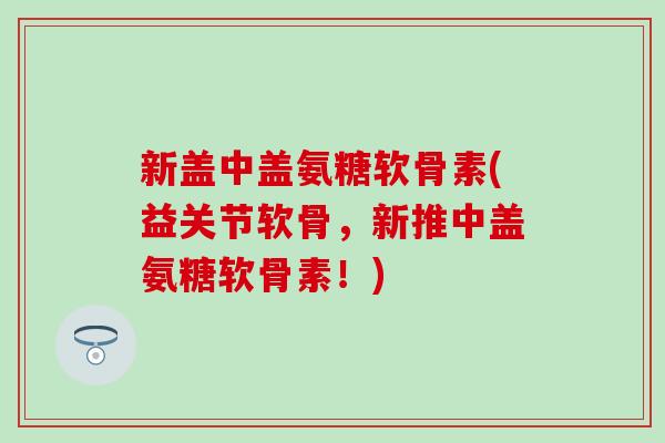 新盖中盖氨糖软骨素(益关节软骨，新推中盖氨糖软骨素！)