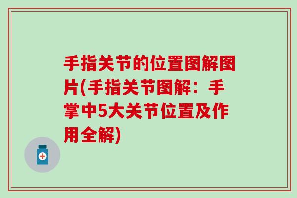 手指关节的位置图解图片(手指关节图解：手掌中5大关节位置及作用全解)