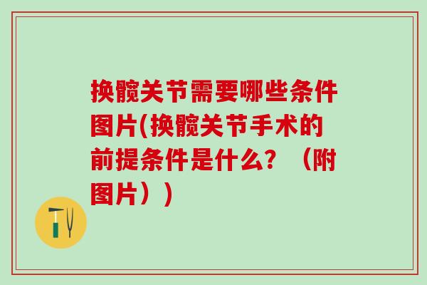 换髋关节需要哪些条件图片(换髋关节手术的前提条件是什么？（附图片）)