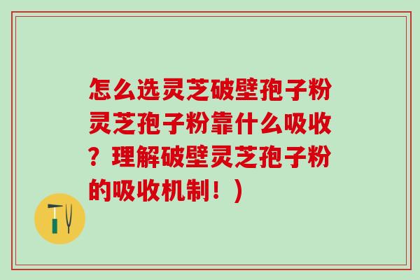 怎么选灵芝破壁孢子粉灵芝孢子粉靠什么吸收？理解破壁灵芝孢子粉的吸收机制！)