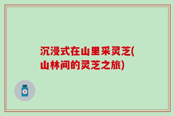沉浸式在山里采灵芝(山林间的灵芝之旅)