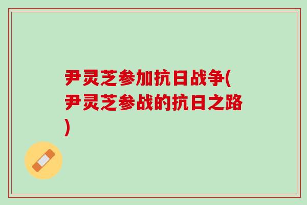 尹灵芝参加抗日战争(尹灵芝参战的抗日之路)