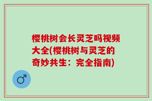 樱桃树会长灵芝吗视频大全(樱桃树与灵芝的奇妙共生：完全指南)