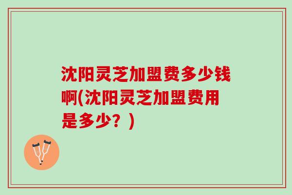 沈阳灵芝加盟费多少钱啊(沈阳灵芝加盟费用是多少？)