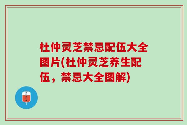 杜仲灵芝禁忌配伍大全图片(杜仲灵芝养生配伍，禁忌大全图解)
