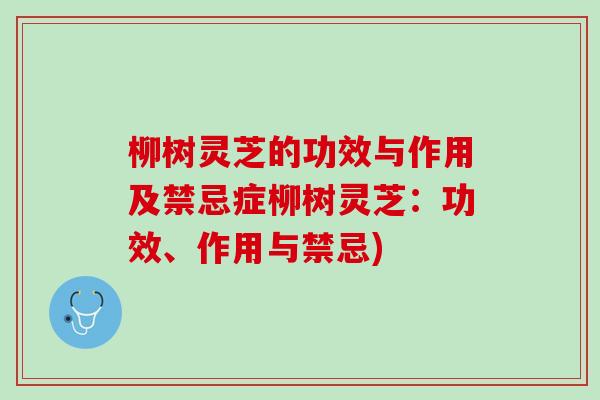 柳树灵芝的功效与作用及禁忌症柳树灵芝：功效、作用与禁忌)