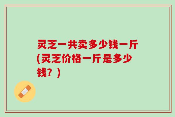 灵芝一共卖多少钱一斤(灵芝价格一斤是多少钱？)