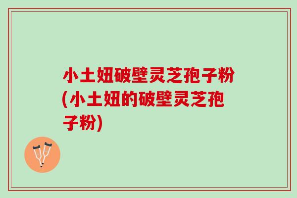 小土妞破壁灵芝孢子粉(小土妞的破壁灵芝孢子粉)