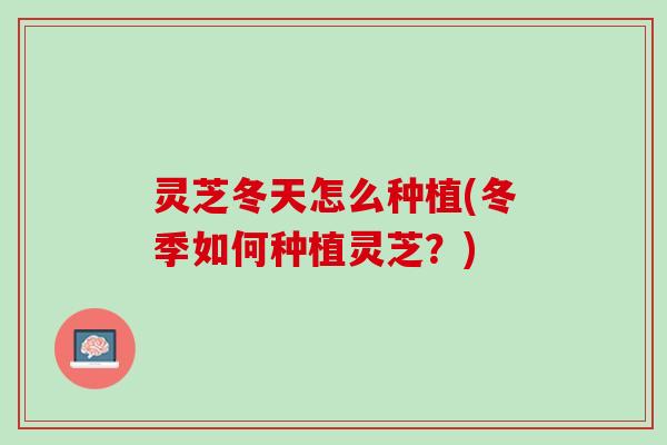 灵芝冬天怎么种植(冬季如何种植灵芝？)