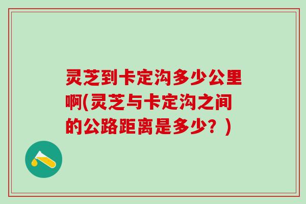 灵芝到卡定沟多少公里啊(灵芝与卡定沟之间的公路距离是多少？)