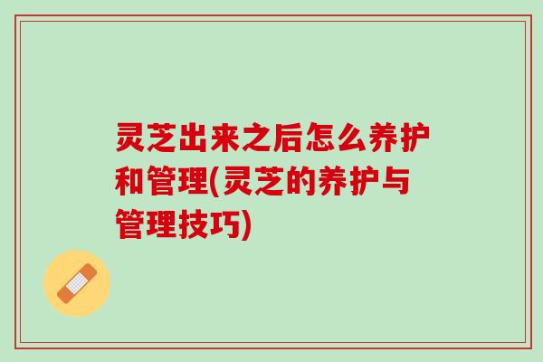 灵芝出来之后怎么养护和管理(灵芝的养护与管理技巧)
