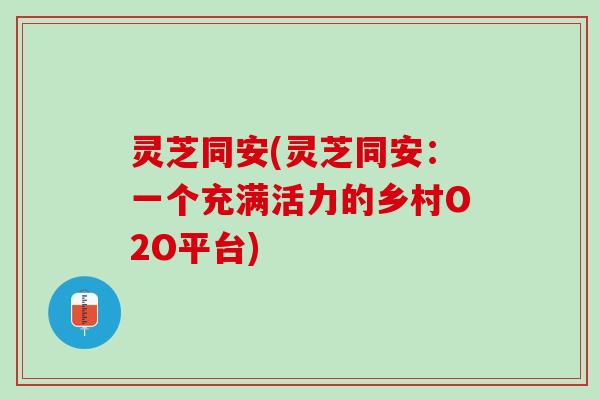 灵芝同安(灵芝同安：一个充满活力的乡村O2O平台)